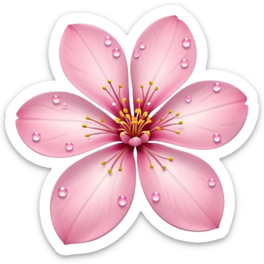 sakura flower with a soft glow and sparkles sticker
