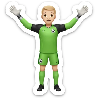 soccer goalkeeper full body arms out wide sticker