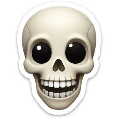 2d Cartoon Skull smiling sticker