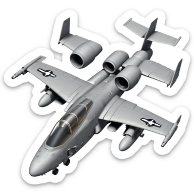 Warthog Jet (A-10 Thunderbolt II) - Fairchild Republic (Model Year: 2022) (Iconic colour: Desert camo) sticker