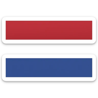 flat design style flag with red, blue and white stripes sticker