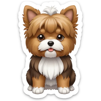 yorkie shitzu dog sticker