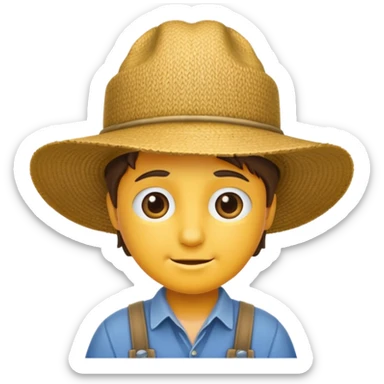 farmer hat sticker