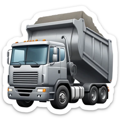 18 wheeler dumping concrete  sticker