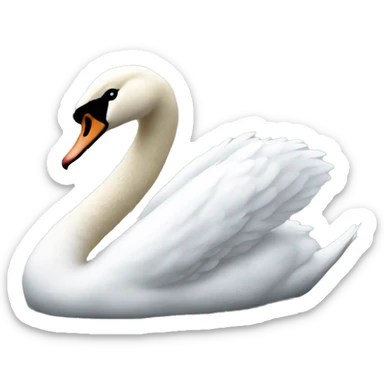 White swan sticker