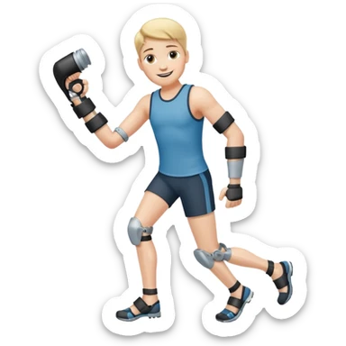 Ich fühle mich fröhlich, weil ich taglich positive Lust habe. Außerdem habe ich gestren Unfall gemacht. Uhhh aber … ich bin stark 💪🏼🦿🦾 sticker