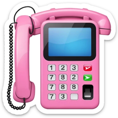 Pink phone Id card
 sticker