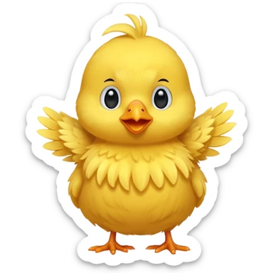 pollito saludando sticker
