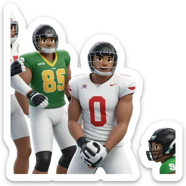 boys in sports gear sticker