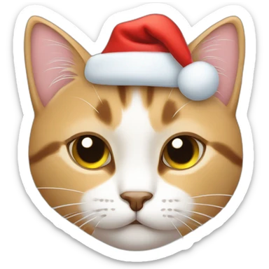 gato navideño sticker