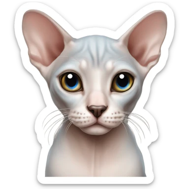 Sealpoint mink sphynx with blue eyes sticker