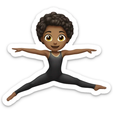 A girl doing Gymnastik  sticker