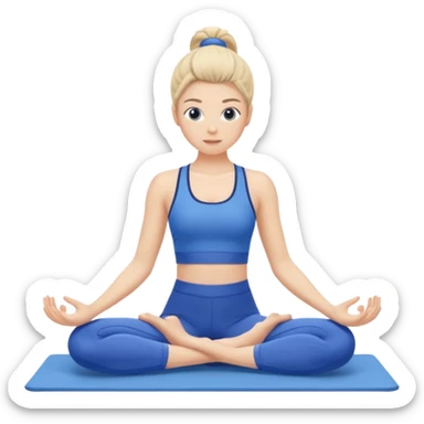 blue pilates sticker