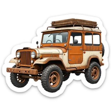 Off-road gypsy car drawing sticker