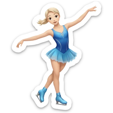 Figure skater sticker