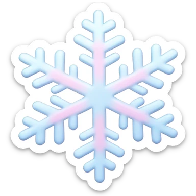pastel pink snowflake  sticker