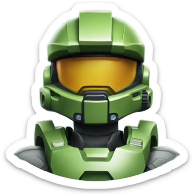 Master Chief with a birthday hat sticker
