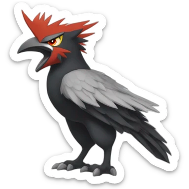 Black blaziken from pokemon sticker