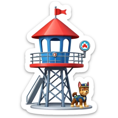 paw patrol lookout tower sticker