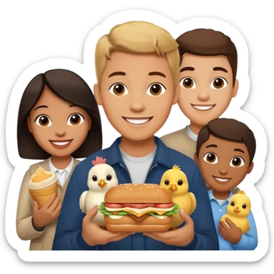 five guys and chick fil a fast food sticker