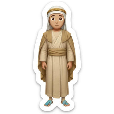 fullbody Jerusalem man wearing ancient robes and head covering sticker
