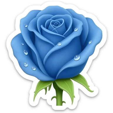 blue rose sticker