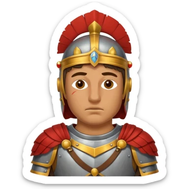 roman knight tired only head sticker