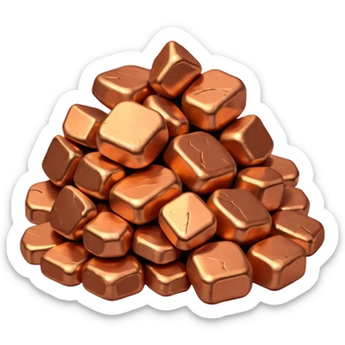 copper nuggets pile sticker