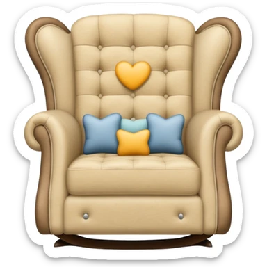 rocking soft sofa chair sticker