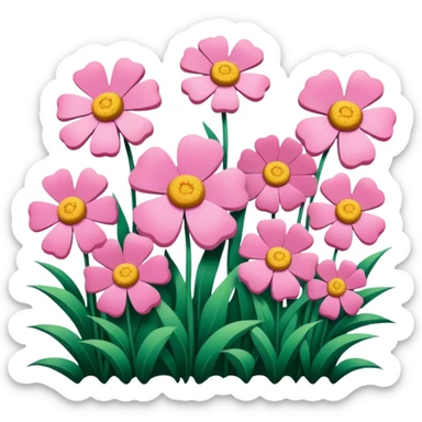 van gogh style pink SPAM  meat flowers landscape sticker