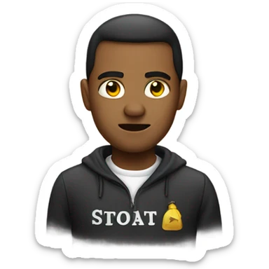 Criminal in a google shirt sticker