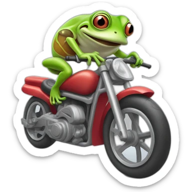 Crazyfrog riding an invisible motorbike sticker
