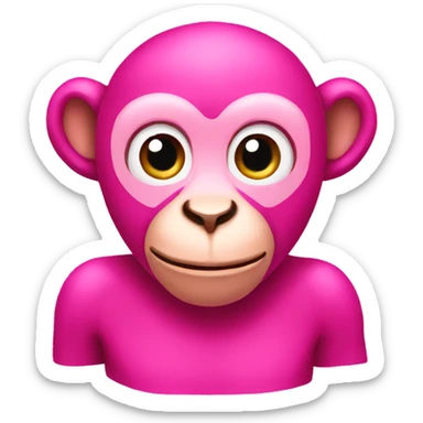 Pink monkey  sticker