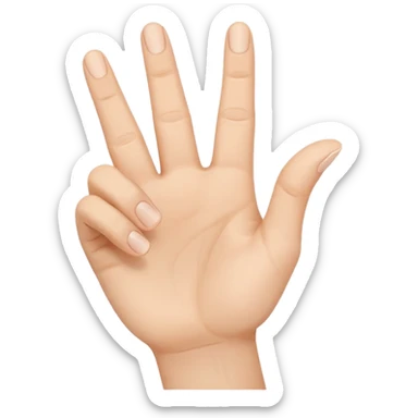 ASL symbol for the number 7 sticker