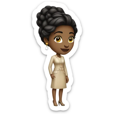 Female luxury retail light skin dark hair with for sale sign  sticker