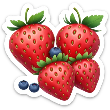 Strawberry and blueberry together  sticker