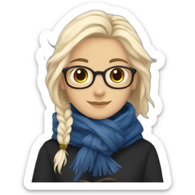 Ravenclaw raven with scarf hogwarts sticker