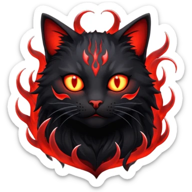 cat hades has death powers sticker