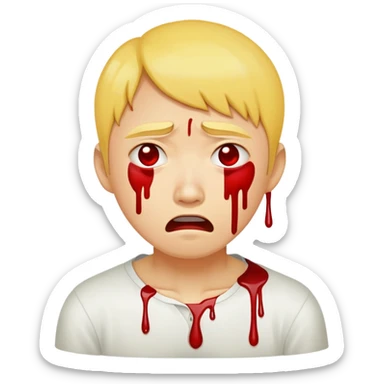 Yellow face killing him self sticker