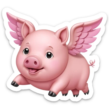 Flying pig  sticker