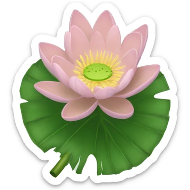emoji of Giant Water Lily mixed with fern sticker