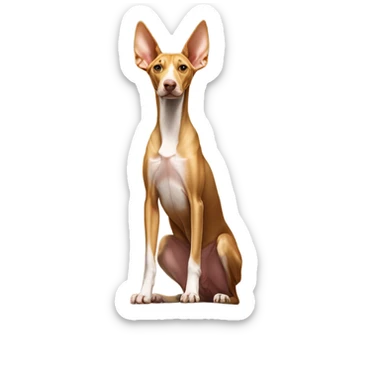 Egyptian pharaoh hound on a pyramid top sticker