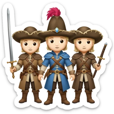3 musketeers sticker