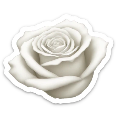 White rose simple sticker