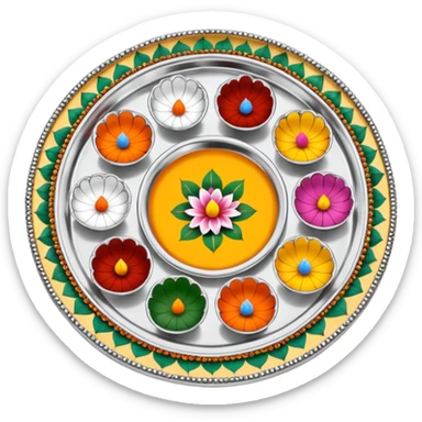 Tamil nadu Pooja thali sticker