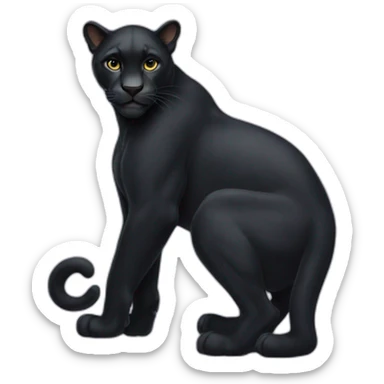 Black panthère féroce  sticker