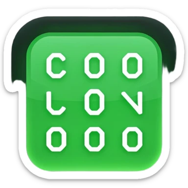 green code hacker numbers sticker