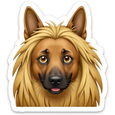 Chien loup malinois rasta sticker
