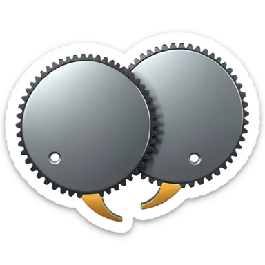two overlapping speech bubbles, one with a gear sticker