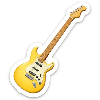 Yellow electric guitar sticker
